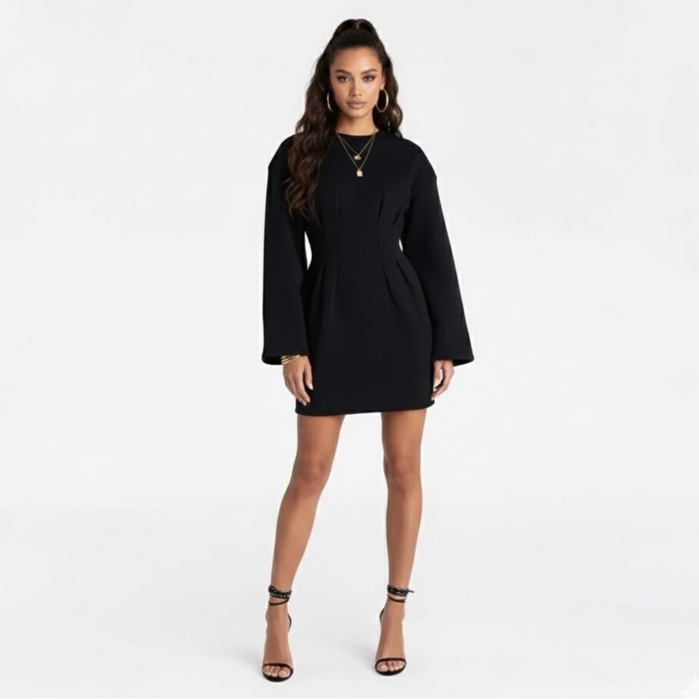 KBB by KAHLANA Women's Long Sleeve The Sweatshirt Dress NWT